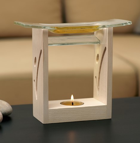 Diffuseur d'huile essentielle et pour fondant parfumé modèle Naos coloris naturel